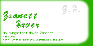 zsanett haver business card